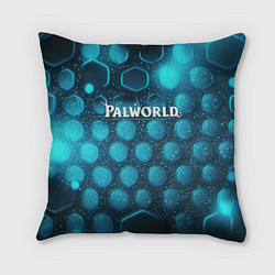 Подушка квадратная Palworld логотип космический