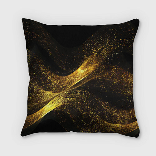 Подушка квадратная Palworld логотип золотая пыльца / 3D-принт – фото 2