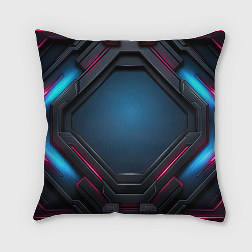 Подушка квадратная Palworld логотип космический стиль / 3D-принт – фото 2