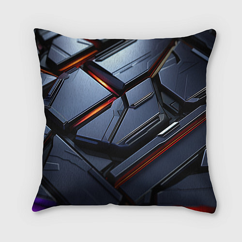 Подушка квадратная Palworld логотип космически плиты / 3D-принт – фото 2