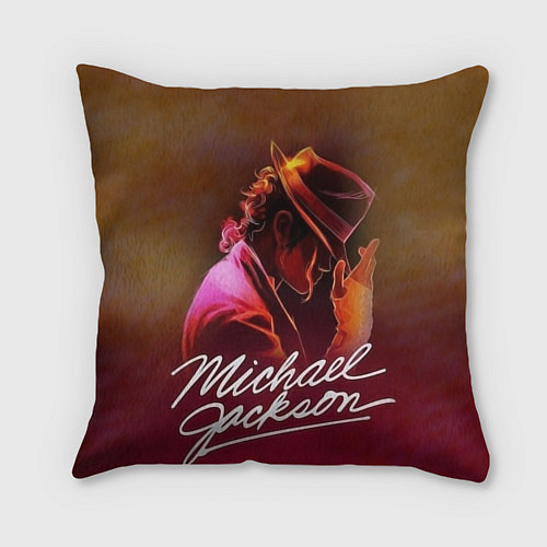 Подушка квадратная Michael Jackson нарисованный кистью / 3D-принт – фото 2