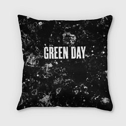 Подушка квадратная Green Day black ice, цвет: 3D-принт