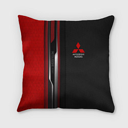 Подушка квадратная Mitsubishi - carbon style, цвет: 3D-принт