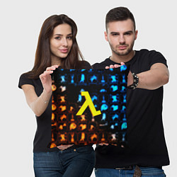 Подушка квадратная Портал x Халва текстура, цвет: 3D-принт — фото 2