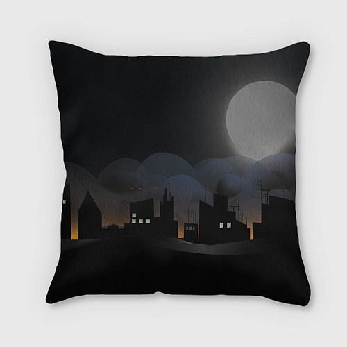 Подушка квадратная Minecraft персонаж с бородой ночью / 3D-принт – фото 2