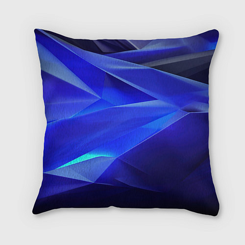 Подушка квадратная Black and blue abstract background sport style / 3D-принт – фото 2