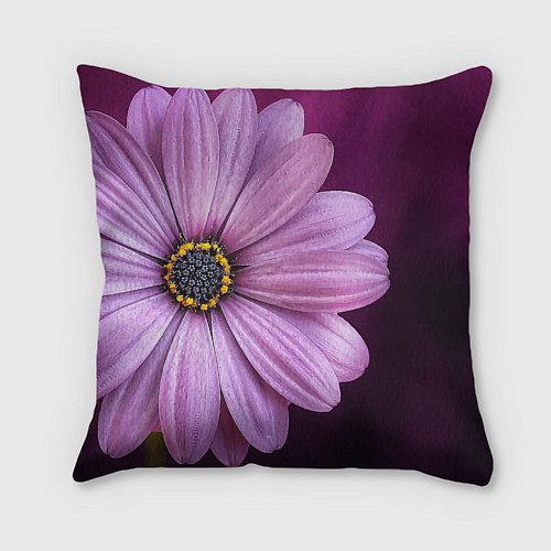 Подушка квадратная Фиолетовый цветок - WOMAN / 3D-принт – фото 2