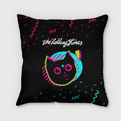 Подушка квадратная Rolling Stones - rock star cat, цвет: 3D-принт
