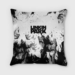 Подушка квадратная Linkin park огненный дым рок, цвет: 3D-принт