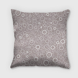Подушка квадратная Светлый пыльно-розовый паттерн пузырьки, цвет: 3D-принт