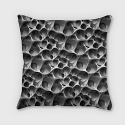 Подушка квадратная Металл - текстура, цвет: 3D-принт