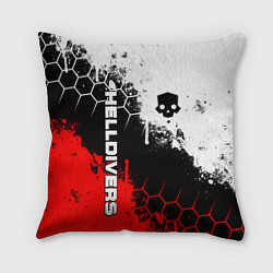 Подушка квадратная Helldivers 2: Skull Logo, цвет: 3D-принт