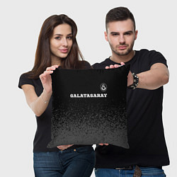Подушка квадратная Galatasaray sport на темном фоне посередине, цвет: 3D-принт — фото 2