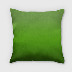 Подушка квадратная Градиент яблочный зелёный, цвет: 3D-принт