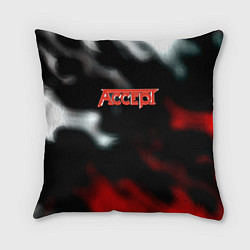 Подушка квадратная Accept rock steel, цвет: 3D-принт
