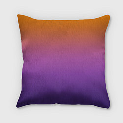 Подушка квадратная Градиент оранжево-фиолетовый, цвет: 3D-принт