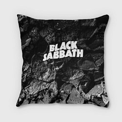 Подушка квадратная Black Sabbath black graphite, цвет: 3D-принт