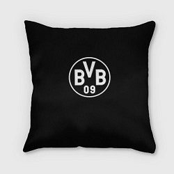 Подушка квадратная Borussia sport fc белое лого, цвет: 3D-принт