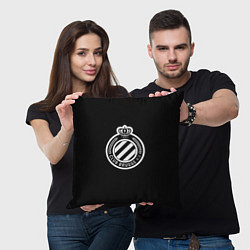 Подушка квадратная Брюгге fc club белое лого, цвет: 3D-принт — фото 2