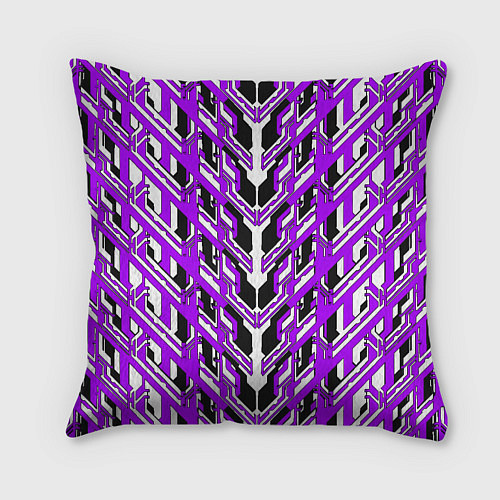 Подушка квадратная Фиолетовая техно броня / 3D-принт – фото 2