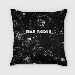 Подушка квадратная Iron Maiden black ice, цвет: 3D-принт