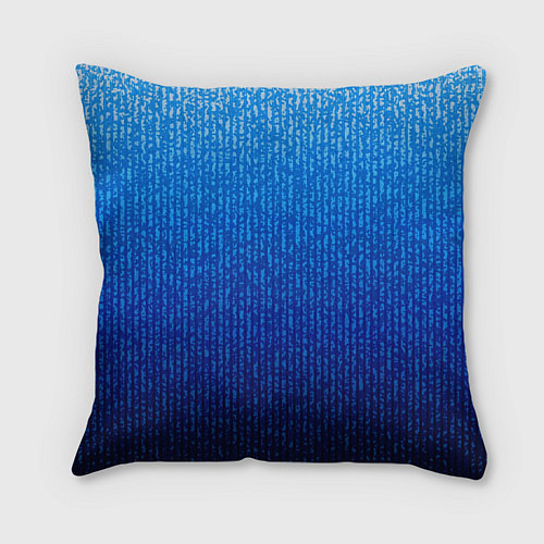 Подушка квадратная Сине-голубой в вертикальную полоску / 3D-принт – фото 2