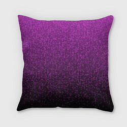 Подушка квадратная Чёрно-сиреневый градиент мелкая мозаика, цвет: 3D-принт
