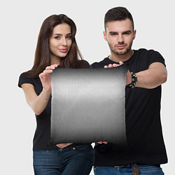 Подушка квадратная Градиент чёрно-серый, цвет: 3D-принт — фото 2