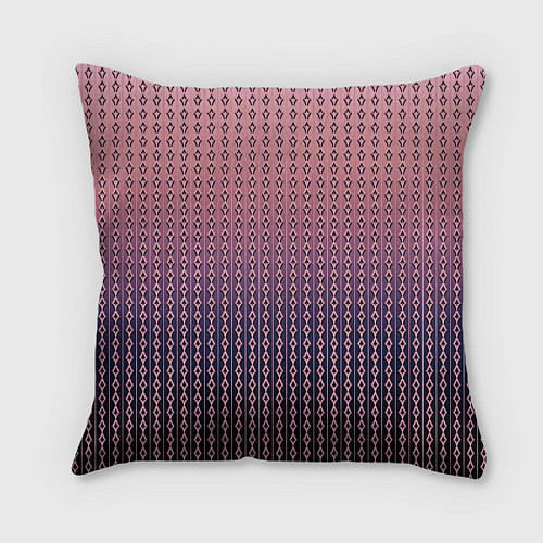 Подушка квадратная Тёмно-розовый полосы узоры / 3D-принт – фото 2