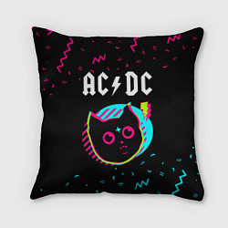 Подушка квадратная AC DC - rock star cat, цвет: 3D-принт