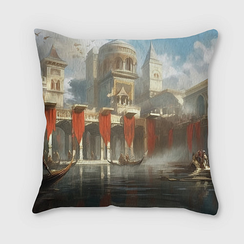 Подушка квадратная Assassins creed game poster / 3D-принт – фото 2