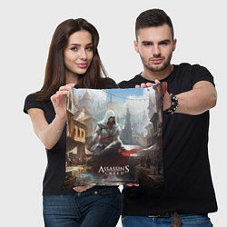 Подушка квадратная Assassins creed poster game, цвет: 3D-принт — фото 2