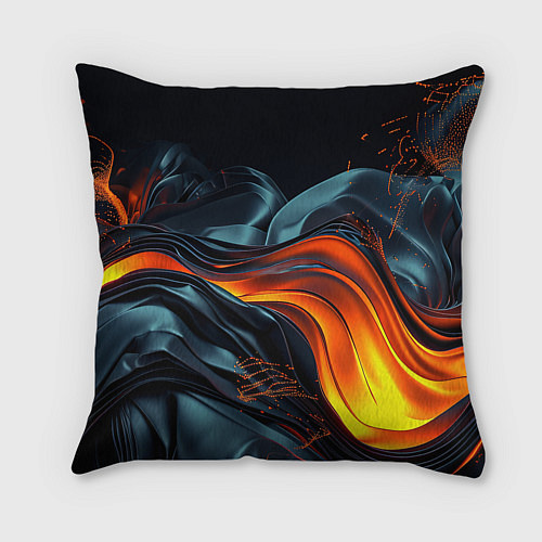 Подушка квадратная Волнистая темная материя / 3D-принт – фото 2