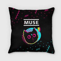 Подушка квадратная Muse - rock star cat, цвет: 3D-принт