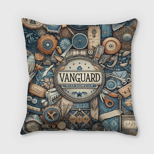Подушка квадратная Vanguard composition - ai art / 3D-принт – фото 2