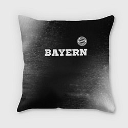 Подушка квадратная Bayern sport на темном фоне посередине, цвет: 3D-принт