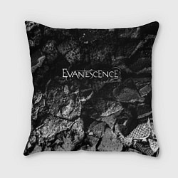 Подушка квадратная Evanescence black graphite, цвет: 3D-принт