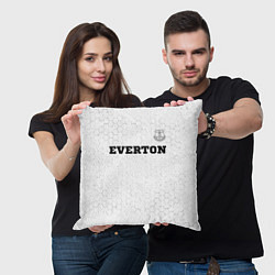 Подушка квадратная Everton sport на светлом фоне посередине, цвет: 3D-принт — фото 2