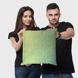 Подушка квадратная Соцсети зеленый фон, цвет: 3D-принт — фото 2