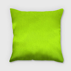 Подушка квадратная Яркий салатовый с лёгким затемнением, цвет: 3D-принт