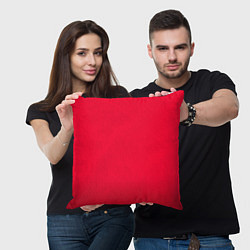 Подушка квадратная Карминово-красный мягкий градиент с затемнением, цвет: 3D-принт — фото 2