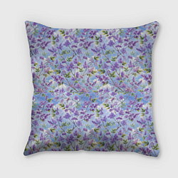 Подушка квадратная Светлая фиолетовая сирень, цвет: 3D-принт