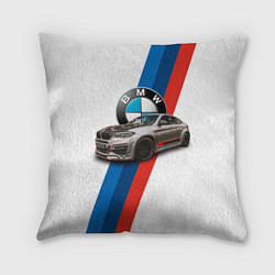 Подушка квадратная Немецкий кроссовер BMW X6 M, цвет: 3D-принт