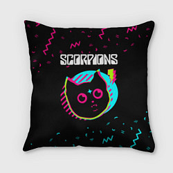 Подушка квадратная Scorpions - rock star cat, цвет: 3D-принт