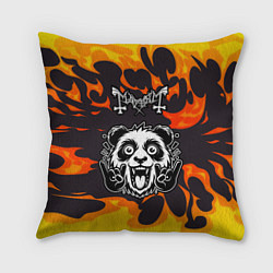 Подушка квадратная Mayhem рок панда и огонь, цвет: 3D-принт