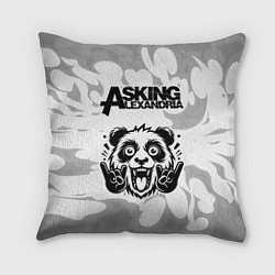 Подушка квадратная Asking Alexandria рок панда на светлом фоне, цвет: 3D-принт