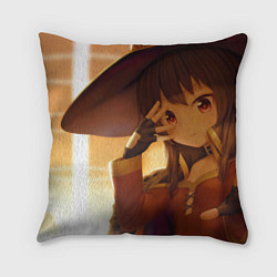 Подушка квадратная Konosuba Мэгумин cute, цвет: 3D-принт