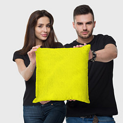 Подушка квадратная Яркий желтый, цвет: 3D-принт — фото 2