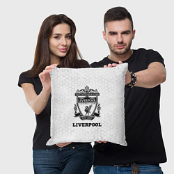 Подушка квадратная Liverpool sport на светлом фоне, цвет: 3D-принт — фото 2