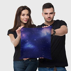 Подушка квадратная Космос и мелкие звезды, цвет: 3D-принт — фото 2